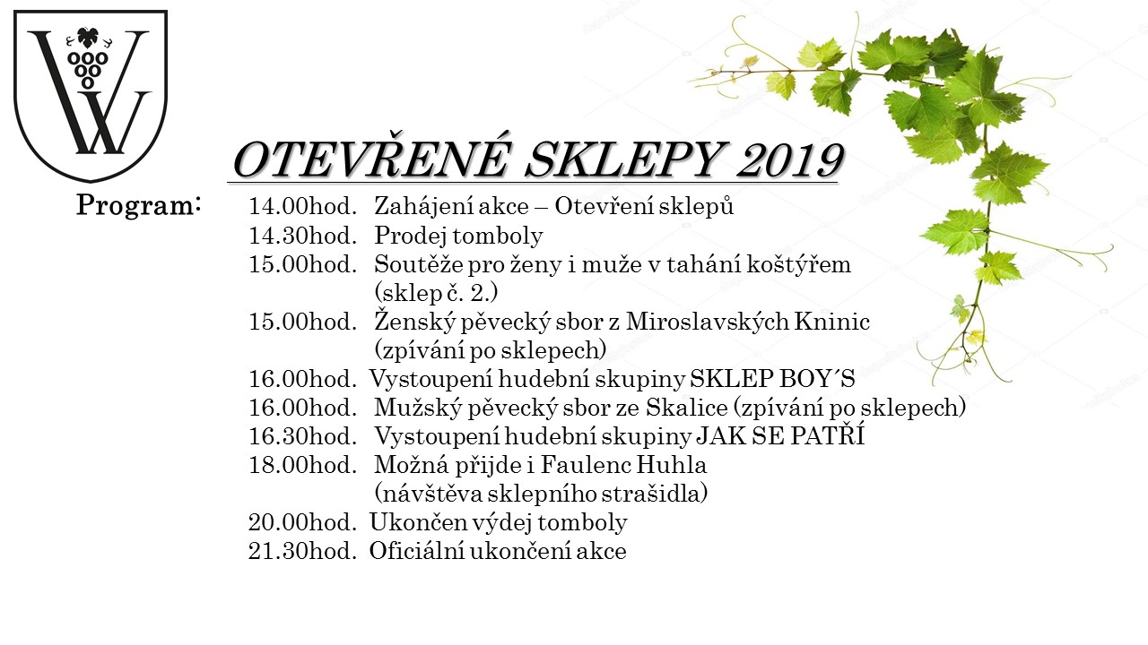 Program - Otevřené sklepy 2019